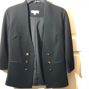 “Gaea Los Angeles” Black W/Gold Buttons Blazer lg
